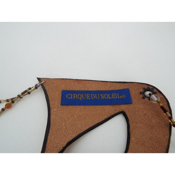 Cirque Du Soleil Leather Beaded Mask Signed Wendy Klein NWT - Picture 8 of 8